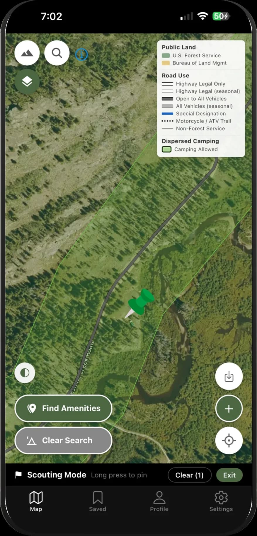 Scout out dispersed campsites