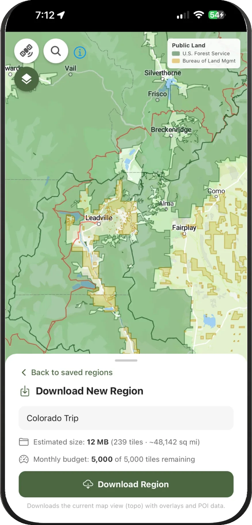 Download offline maps